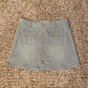 Denim Button Down Skirt